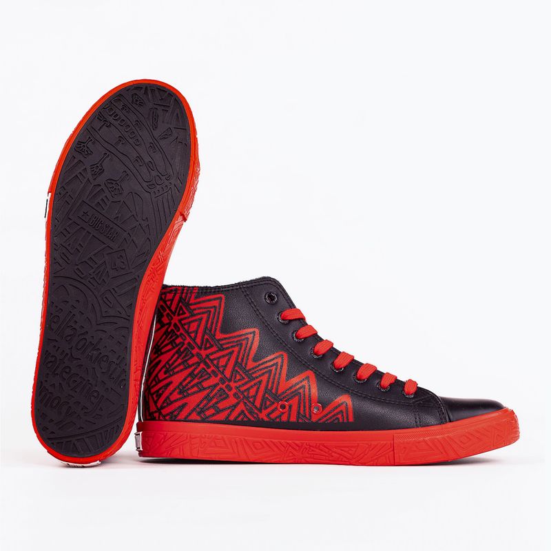 BIG STAR men's trainers RR174652 black/red 4