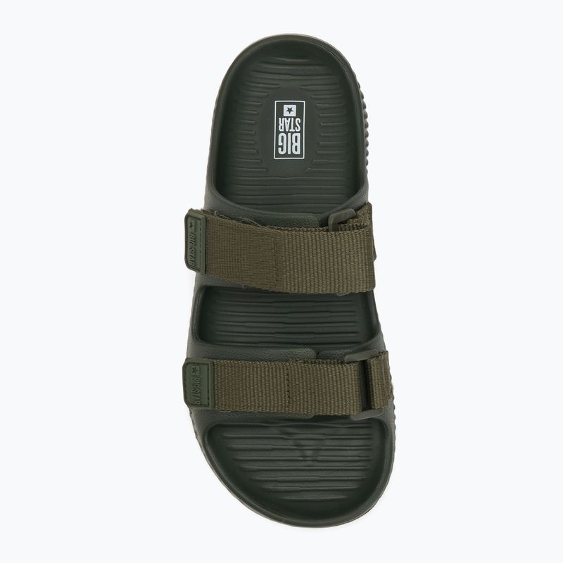 Big Star men's flip-flops RR174A027 green/olive 5
