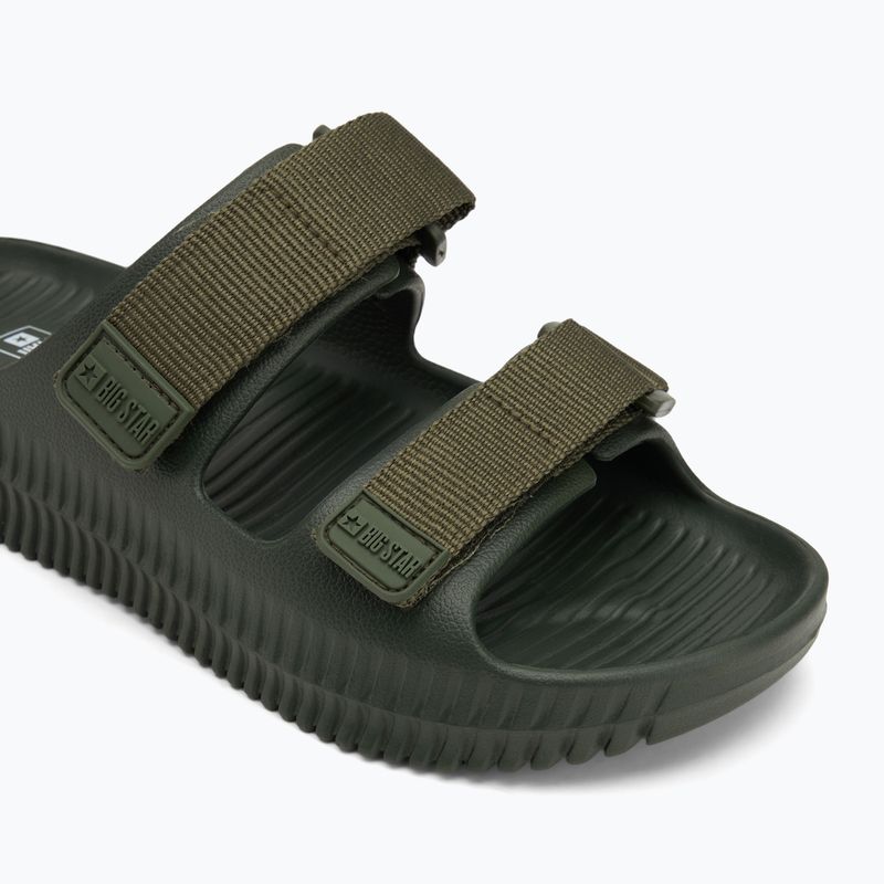 Big Star men's flip-flops RR174A027 green/olive 7
