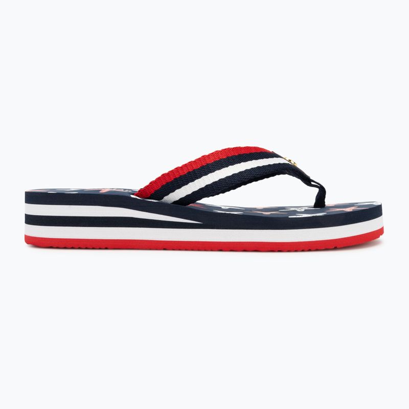 BIG STAR women's flip flops RR274A127 navy blue / red 2