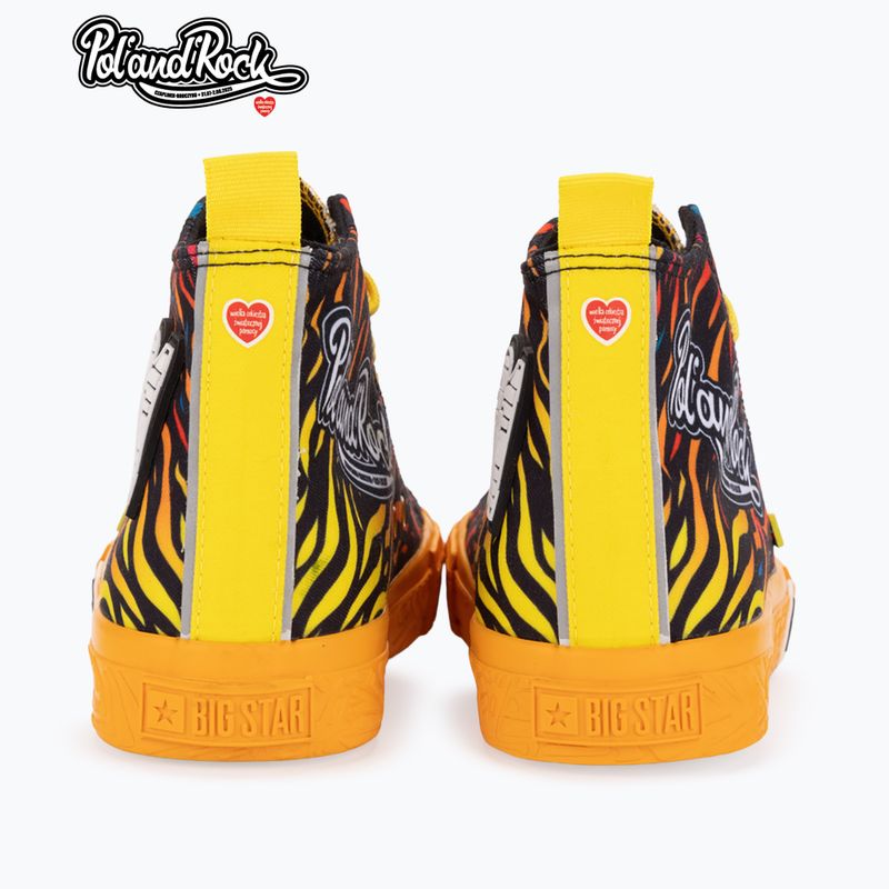 BIG STAR men's trainers SS174503 yellow/red 10