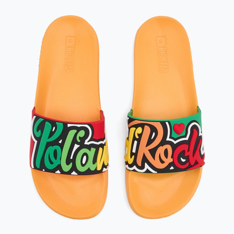 BIG STAR men's flip-flops SS174507 yellow 5