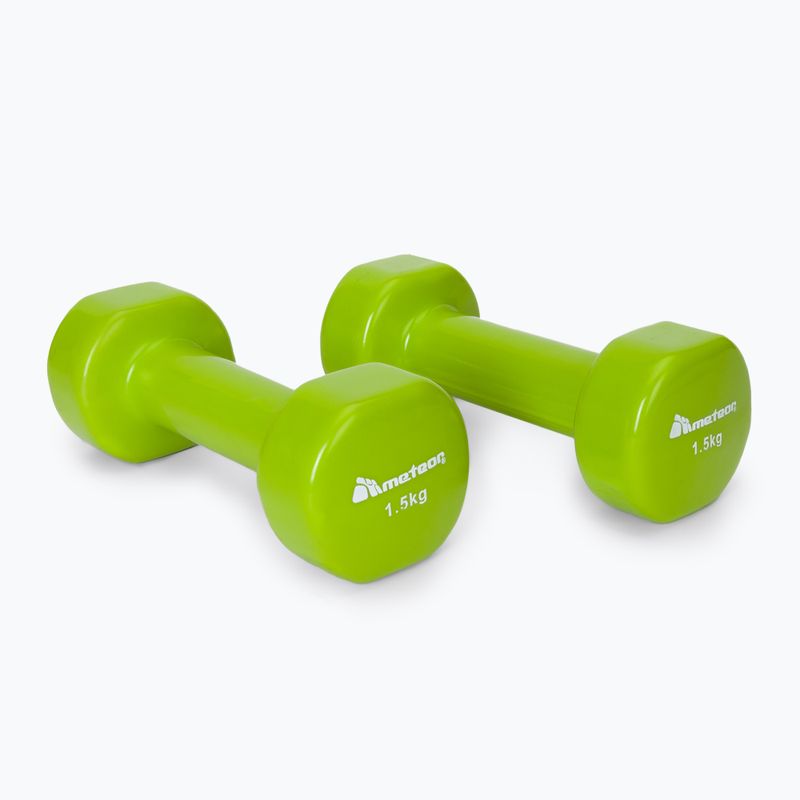 Meteor dumbbells 2 x 1.5 kg green 30183
