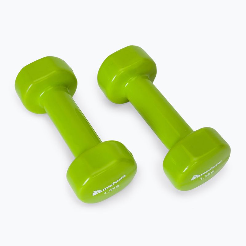 Meteor dumbbells 2 x 1.5 kg green 30183 2