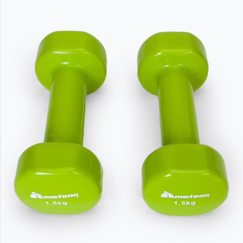 Meteor dumbbells 2 x 1.5 kg green 30183 3