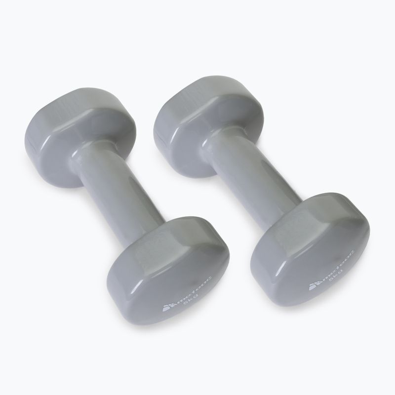 Meteor dumbbells 2 x 5 kg grey 30187 2