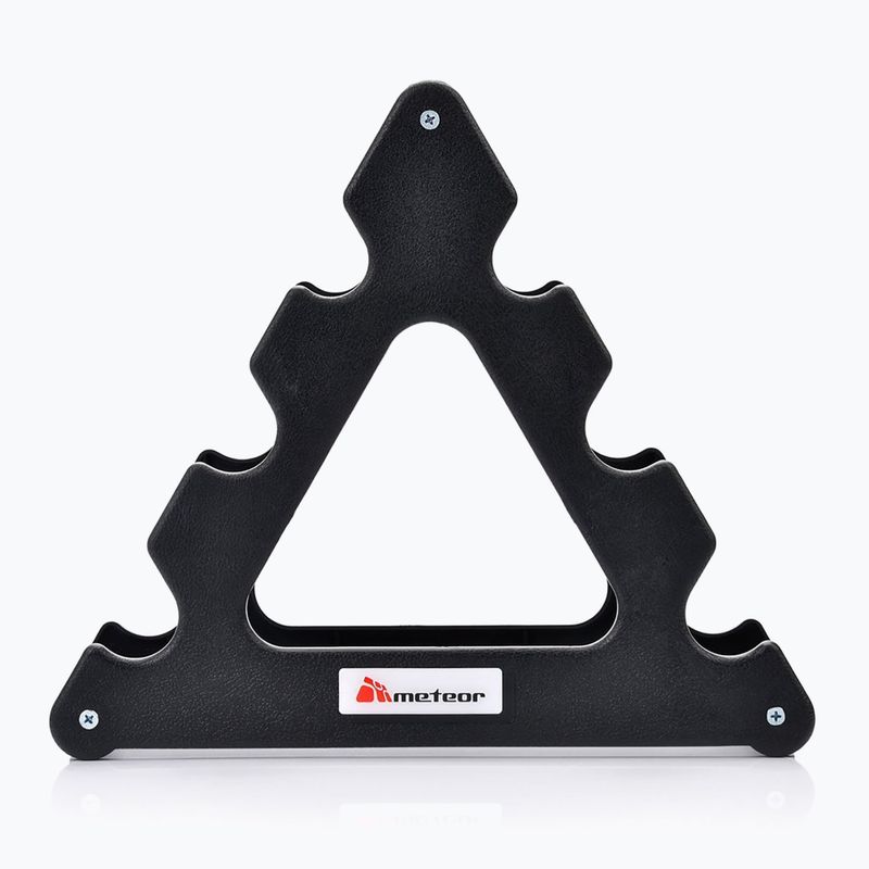 Set of dumbbells with stand Meteor 2 x 1 kg / 2 x 2 kg / 2 x 3 kg coloured 30189 6