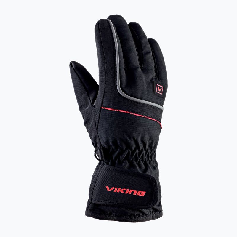 Children's ski gloves Viking Kevin Ski dark red 2