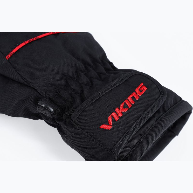 Children's ski gloves Viking Kevin Ski dark red 6