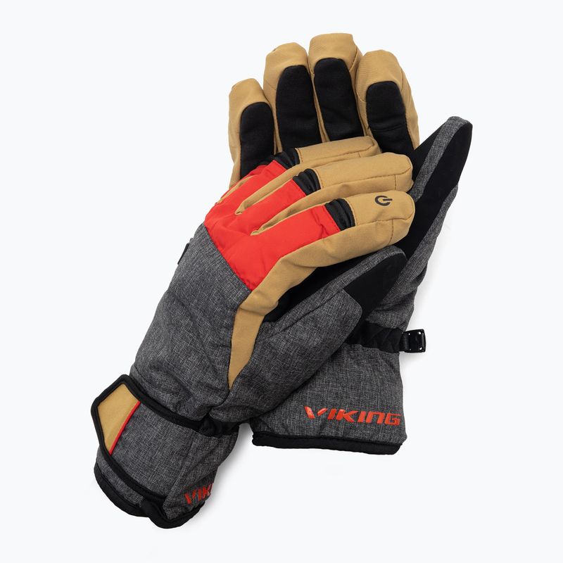 Viking Trevali Touch Phone System grey-yellow ski glove 110/21/0897