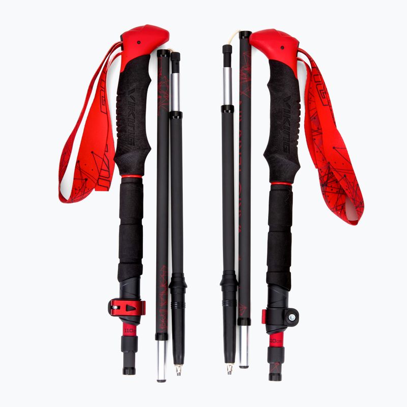 Viking Spider ski poles black/red 6