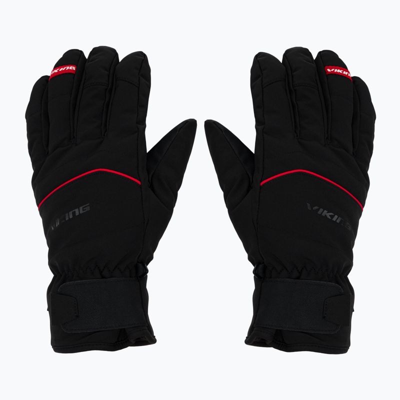 Men's Viking Solven Ski Gloves Black/Red 110/23/7558/34 2