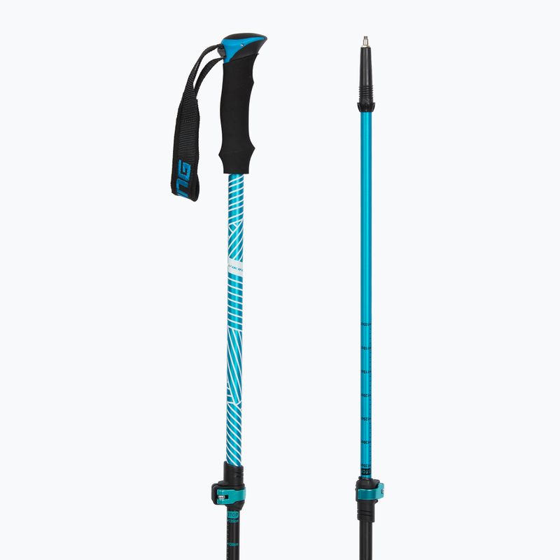Trekking poles Viking Shiva black/turquoise 3