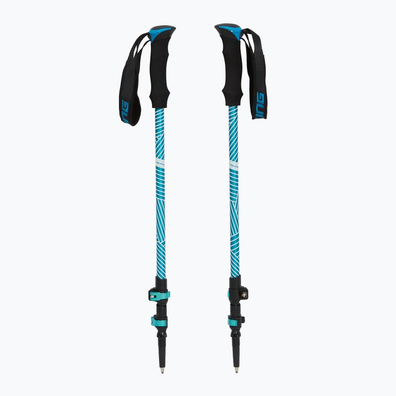 Trekking poles Viking Shiva black/turquoise 5