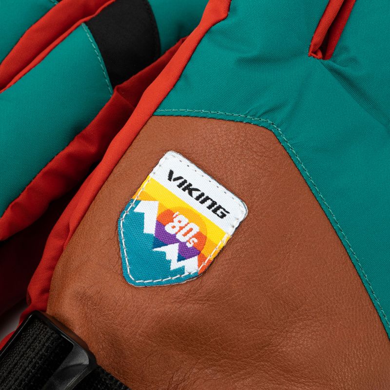 Viking Brother Louis men's ski gloves green/red 110/24/6226 4