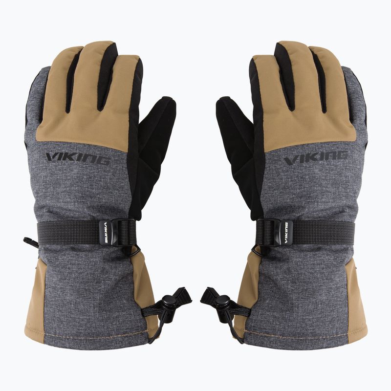 Viking Tuson grey-beige ski glove 111/22/6523 3