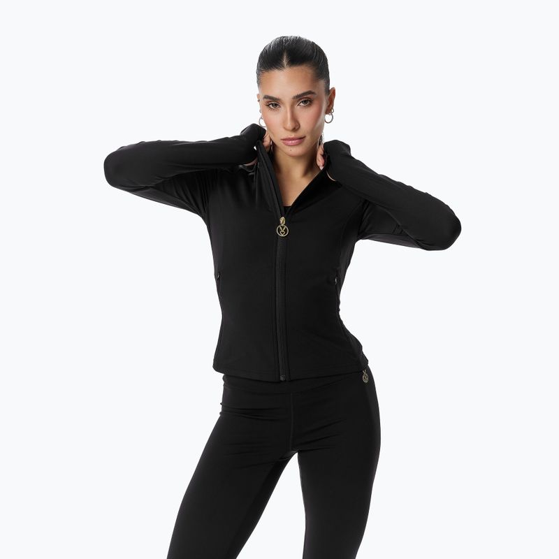 Women's training sweatshirt Cardio Bunny Zipper Blouse black 5