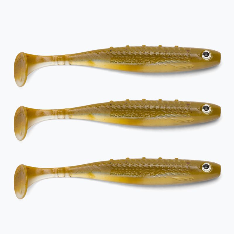 DRAGON V-Lures Aggressor Pro 3 piece honey dodger rubber lure CHE-AG40D-02-200