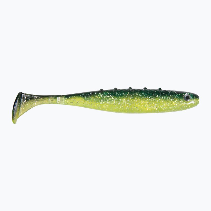 DRAGON V-Lures Aggressor Pro rubber lure 3 pcs chartreuse black-silver glitter CHE-AG40D-30-101