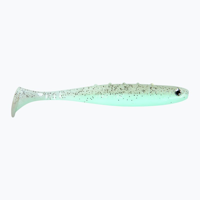DRAGON V-Lures Aggressor Pro 2 piece glow black glitter rubber lure CHE-AG50D-15-050