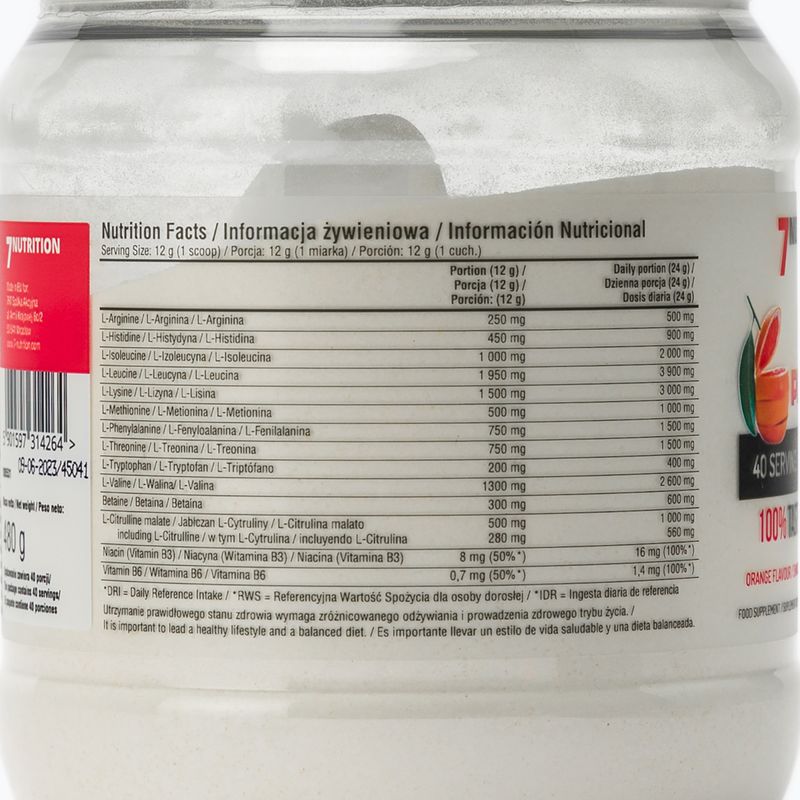 EAA Perfect 7Nutrition amino acids 480g orange 7Nu000393 3