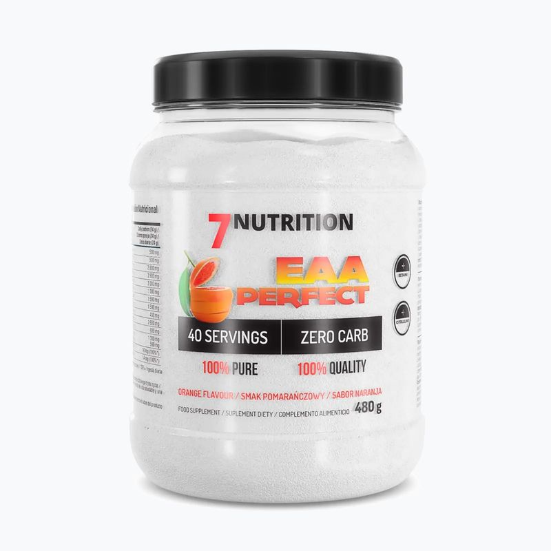 EAA Perfect 7Nutrition amino acids 480g orange 7Nu000393