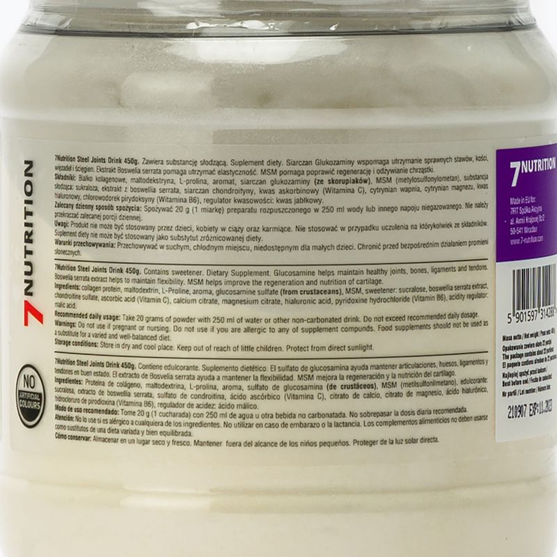 Steel Joints Drink 7Nutrition joint regeneration 450g lemon 7Nu000394 2