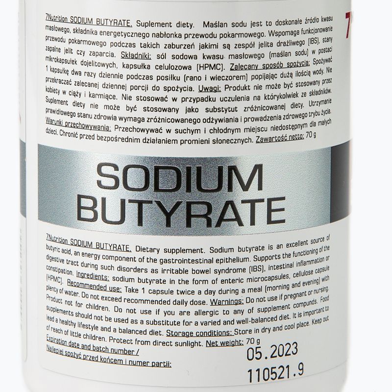 Sodium Butyrate 580mg 7Nutrition bowel support 100 capsules 7Nu000416 3