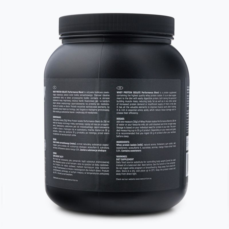 Whey Protein Isolate Raw Nutrition 900g mango WPI-59017 2