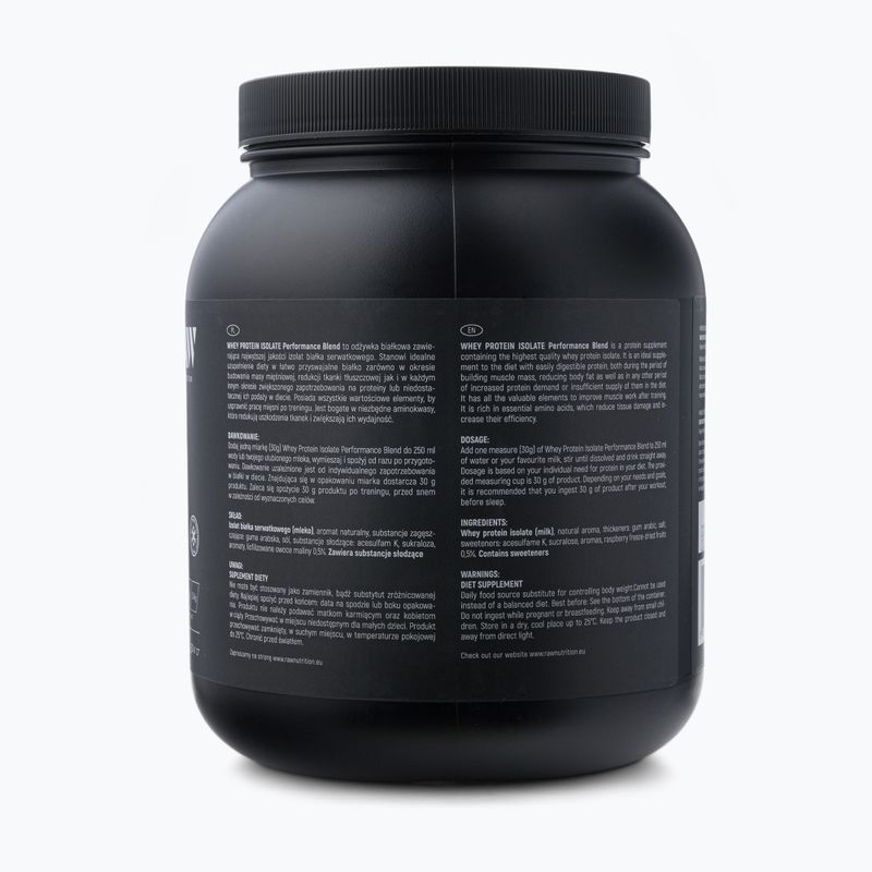 Whey Protein Isolate Raw Nutrition 900g raspberry WPI-59017 2