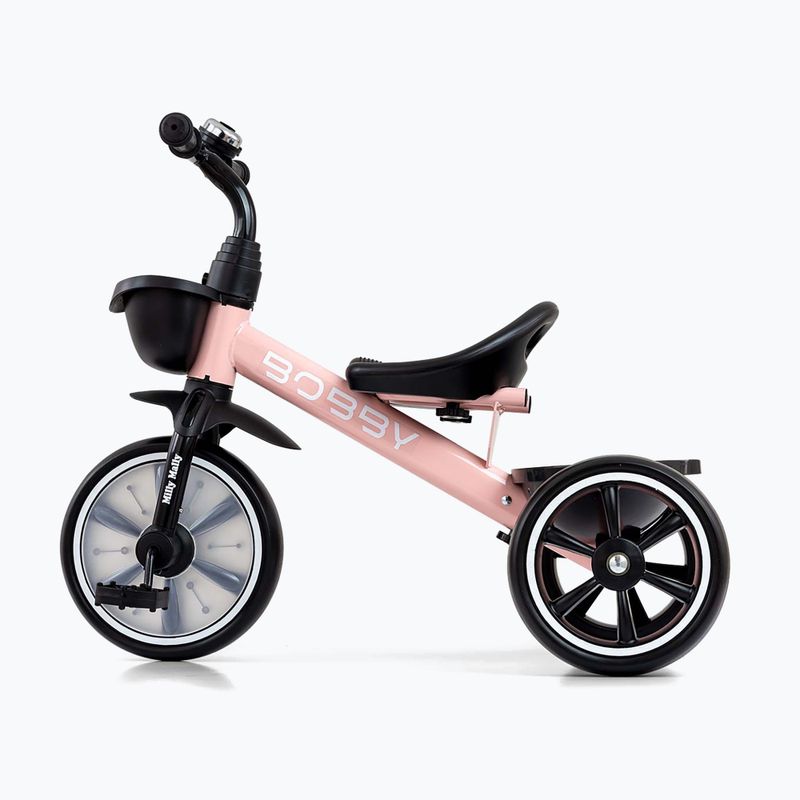 Three-wheeled balance bike Milly Mally Bobby pink 3