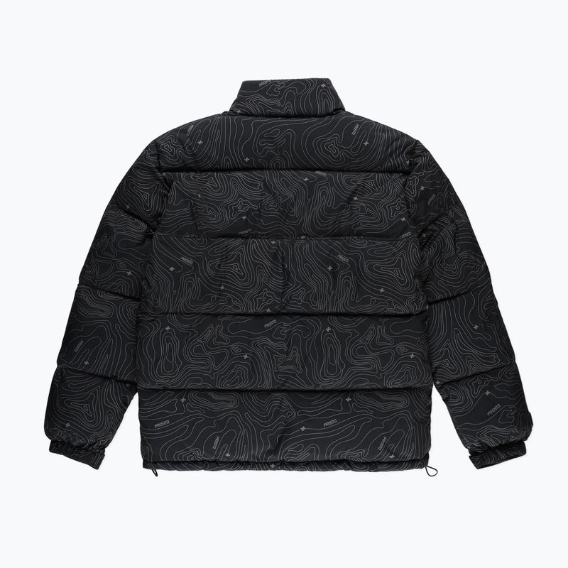 Men's PROSTO Puff Pattern down jacket black KL222MOUT1052 3