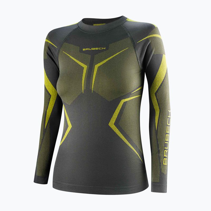 Women's thermal sweatshirt Brubeck Dry gray/lime 3