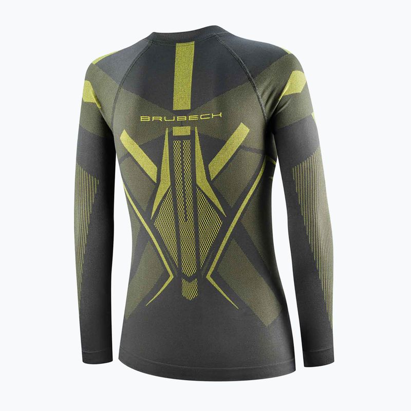 Women's thermal sweatshirt Brubeck Dry gray/lime 4