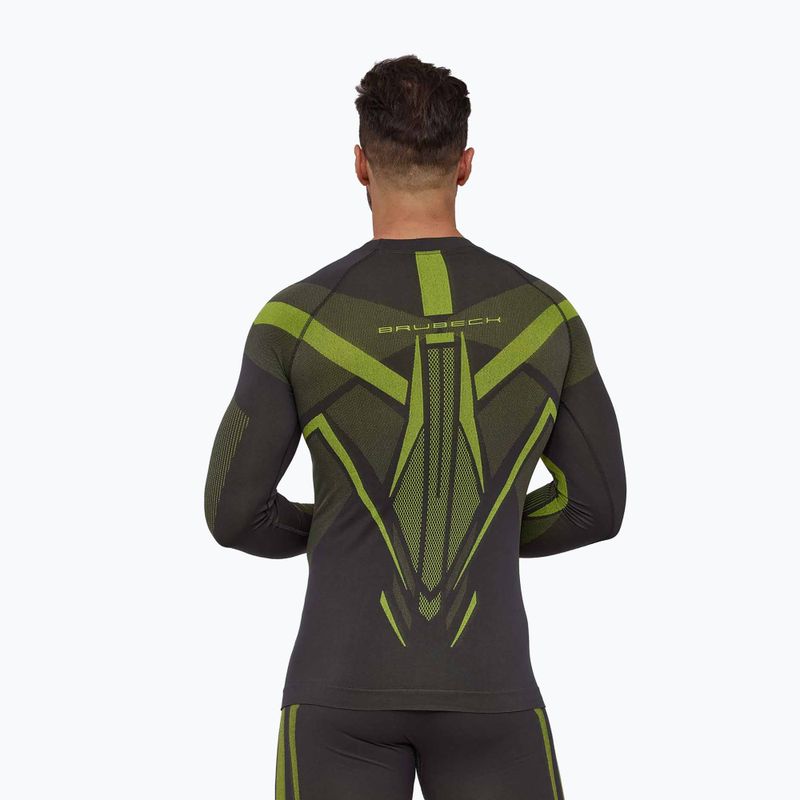 Men's thermal sweatshirt Brubeck Dry graphite/lime 2