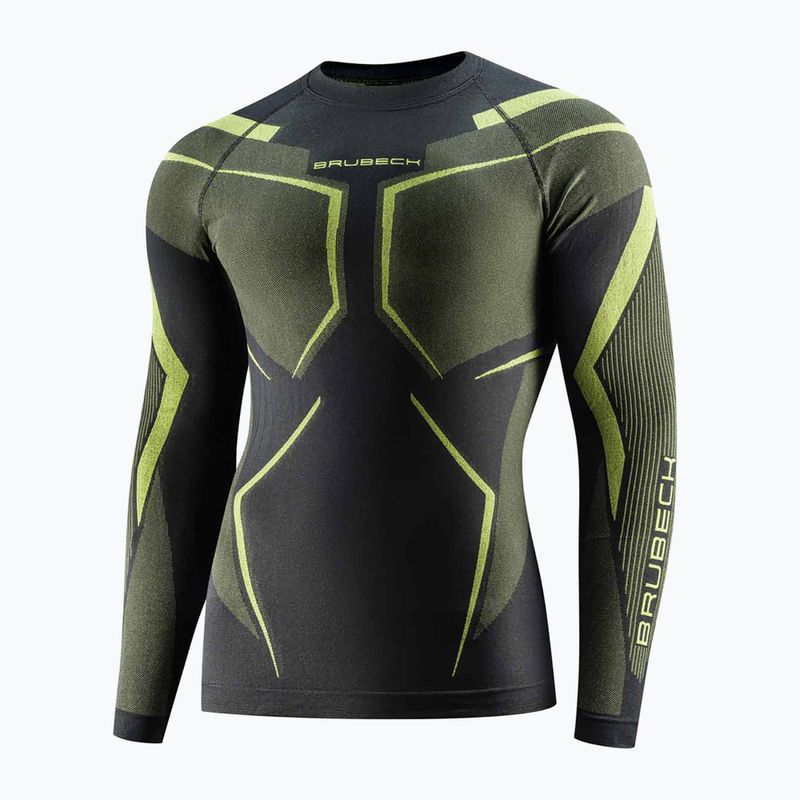 Men's thermal sweatshirt Brubeck Dry graphite/lime 3