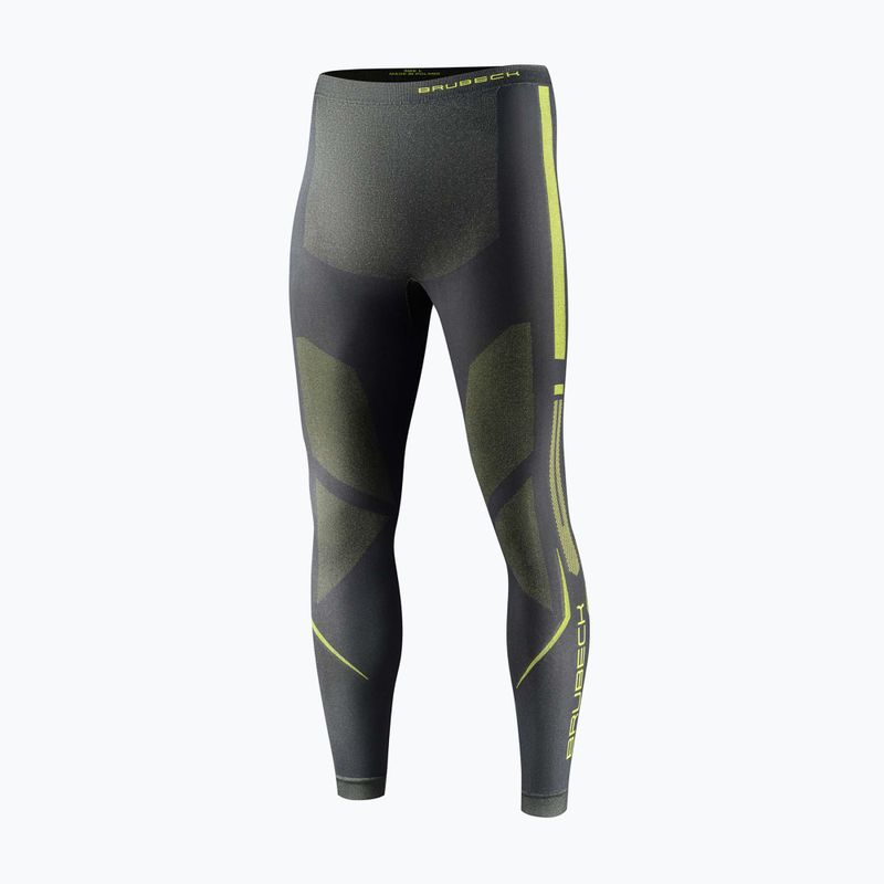 Men's thermal trousers Brubeck Dry graphite/lime 3