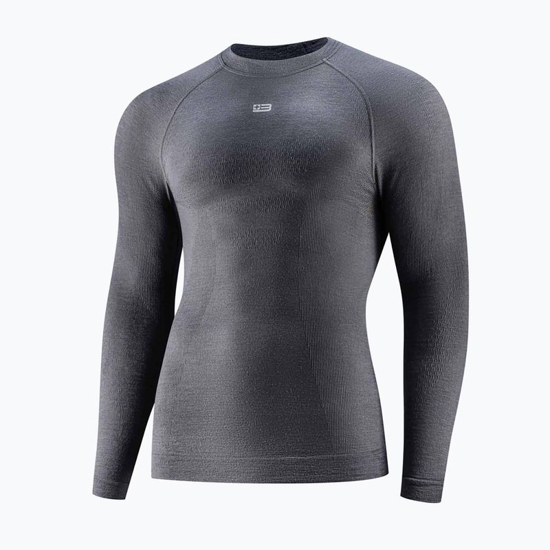 Men's thermal sweatshirt Brubeck Active Merino graphite 3