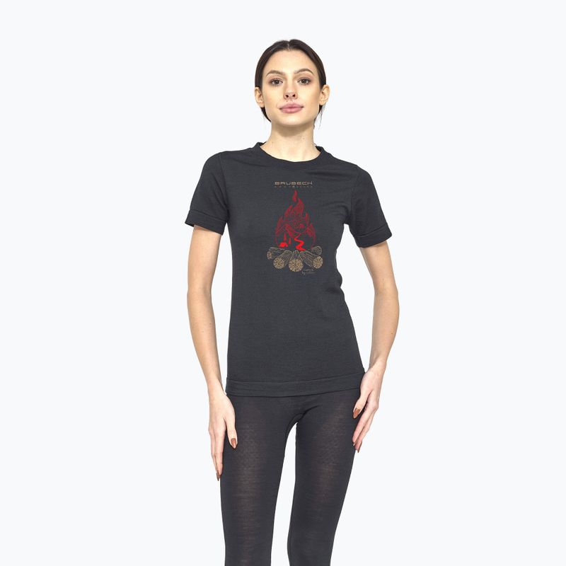 Women's thermal T-shirt Brubeck Outdoor Wool Pro black 2