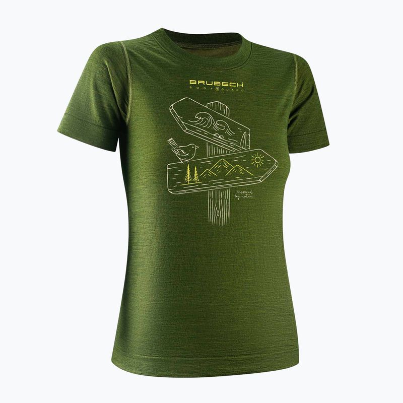 Women's thermal shirt Brubeck Outdoor Wool Pro green 3