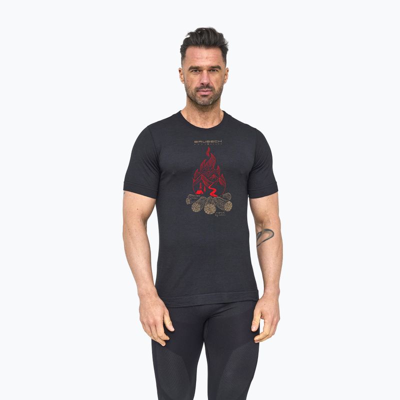 Men's thermal T-shirt Brubeck Outdoor Wool Pro black 2