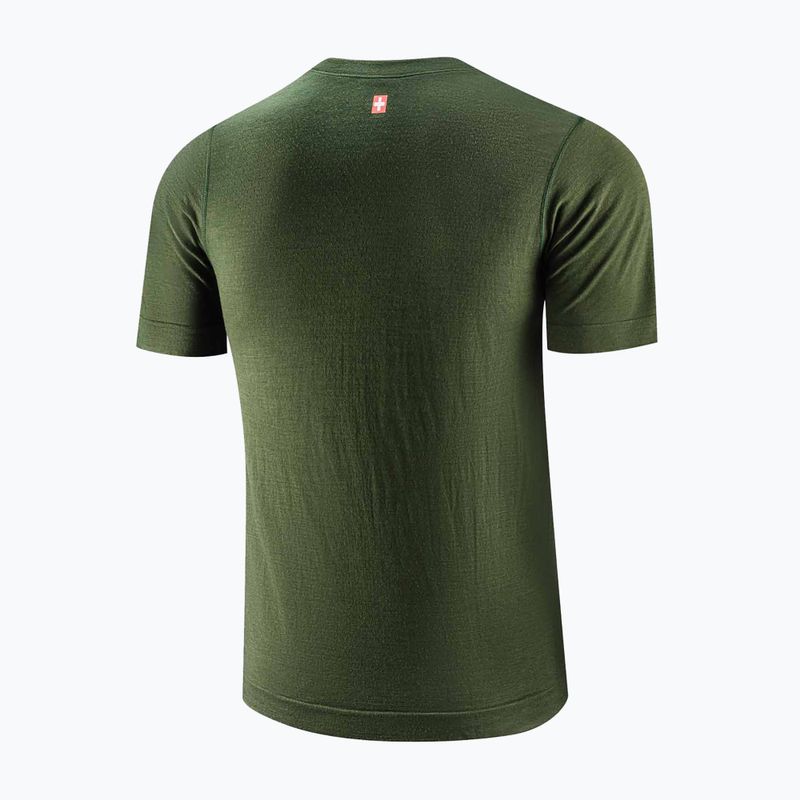 Men's thermal shirt Brubeck Outdoor Wool Pro dark green 4