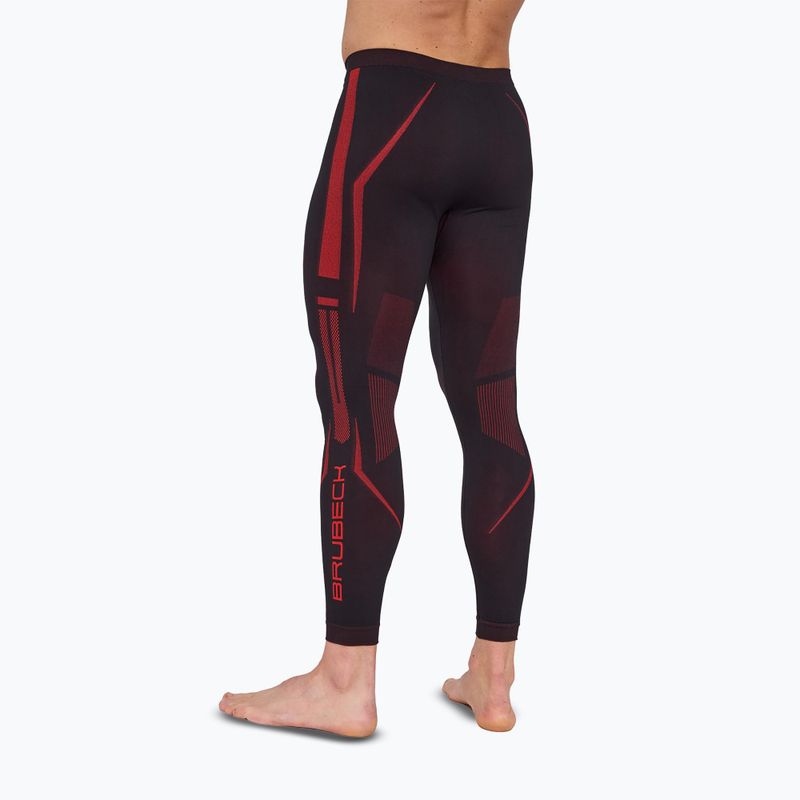 Men's thermal trousers Brubeck Dry black/red 2