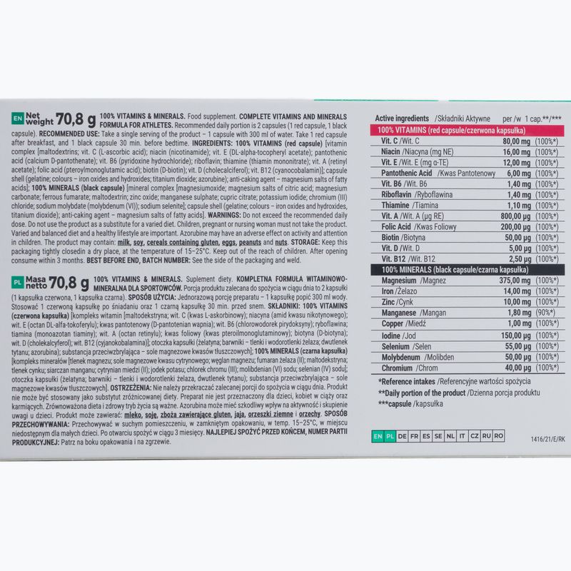 100% Vitamins & Minerals Trec vitamin and mineral complex 60 capsules TRE/611 2