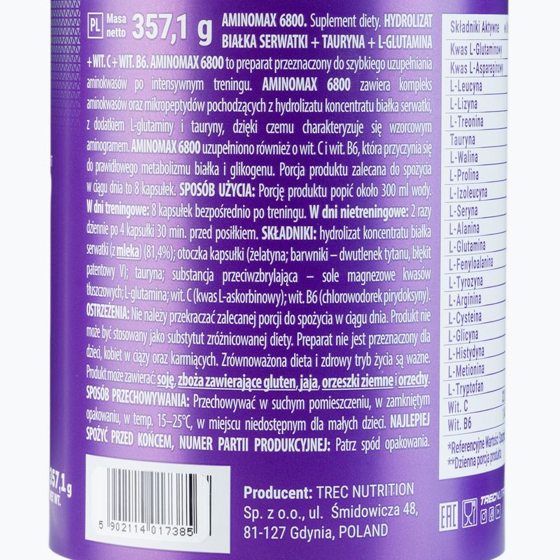 Amino Max Trec 6800 amino acids 320 capsules TRE/021 2