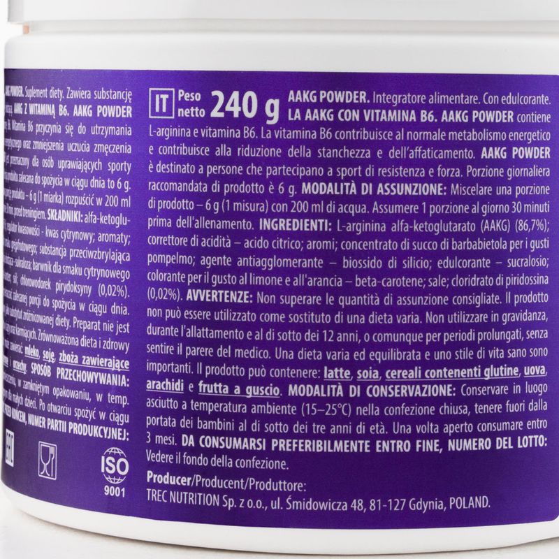 Trec AAKG pre-workout 240g orange TRE/909 2