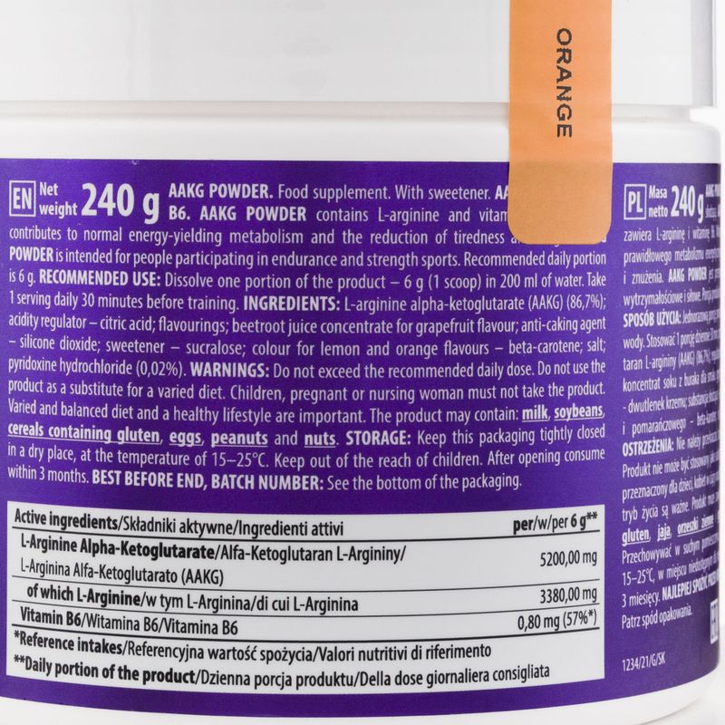 Trec AAKG pre-workout 240g orange TRE/909 4