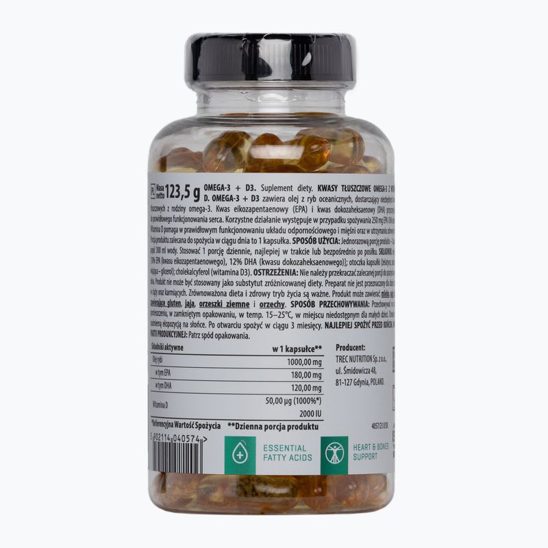Omega 3 + D3 Trec fatty acids 90 capsules TRE/930 2