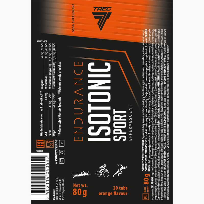 Trec Isotonic Sport Effervescent 20 tablets orange 3