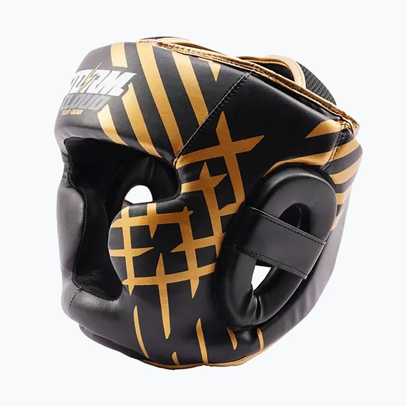 Boxing helmet StormCloud Lynx black/gold 2
